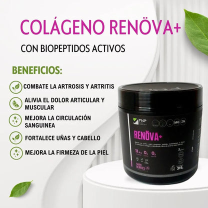RenovaBe Beauty Mix – Colágeno Antiedad para Piel, Cabello y Uñas