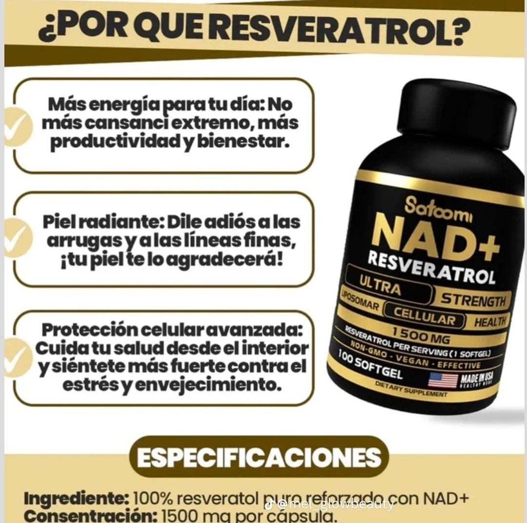 Energía Celular y Rejuvenecimiento – NAD 100 Capsulas